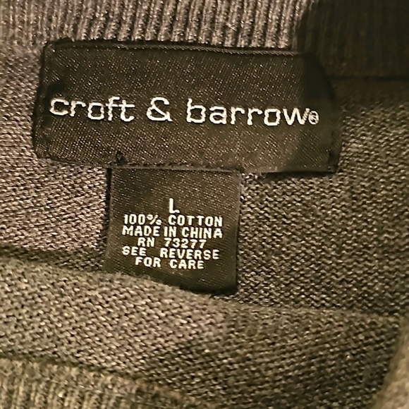 Croft & Barrow Gray Crew neck Large in Great shape - Picture 8 of 8